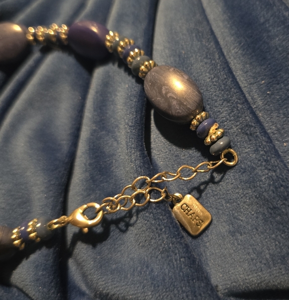 Chaps | Vintage Blue Beaded Necklace - Picture 3 of 3